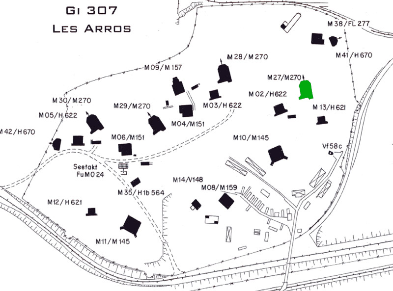 Carte de la forteresse des Arros.