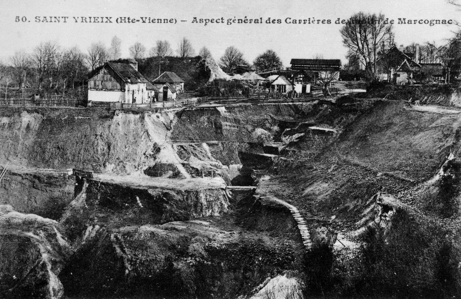 Vue de la carrière de Marcognac, vers 1900 (collection particulière).