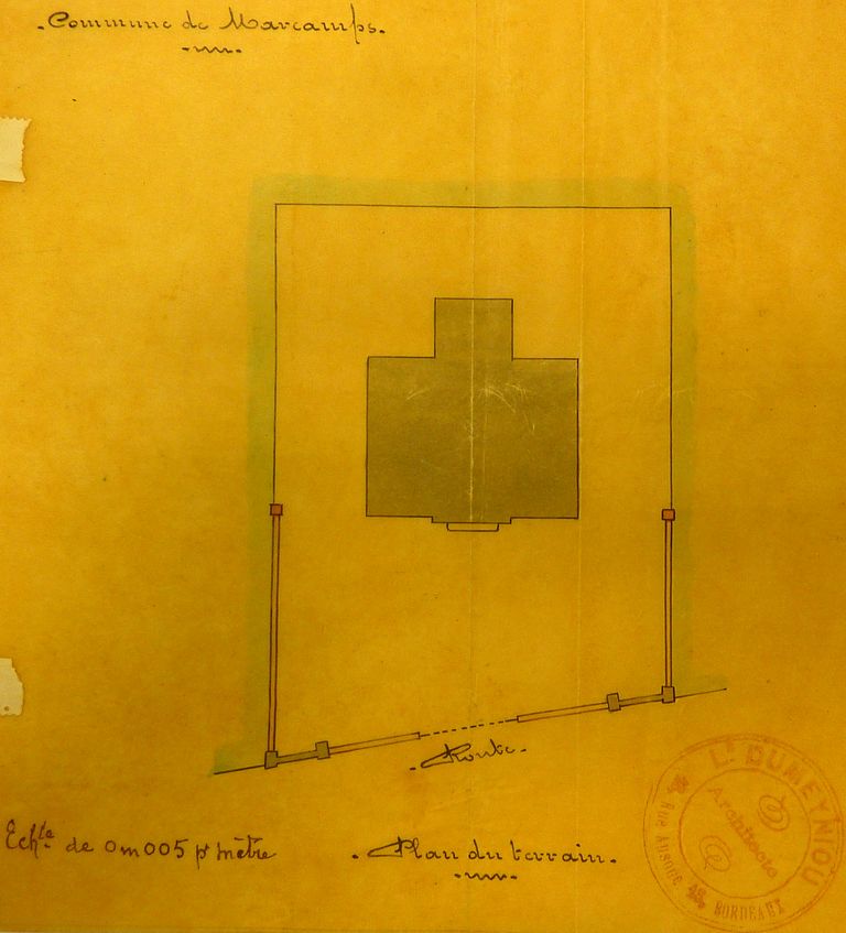 Plan du terrain du terrain de la future mairie.