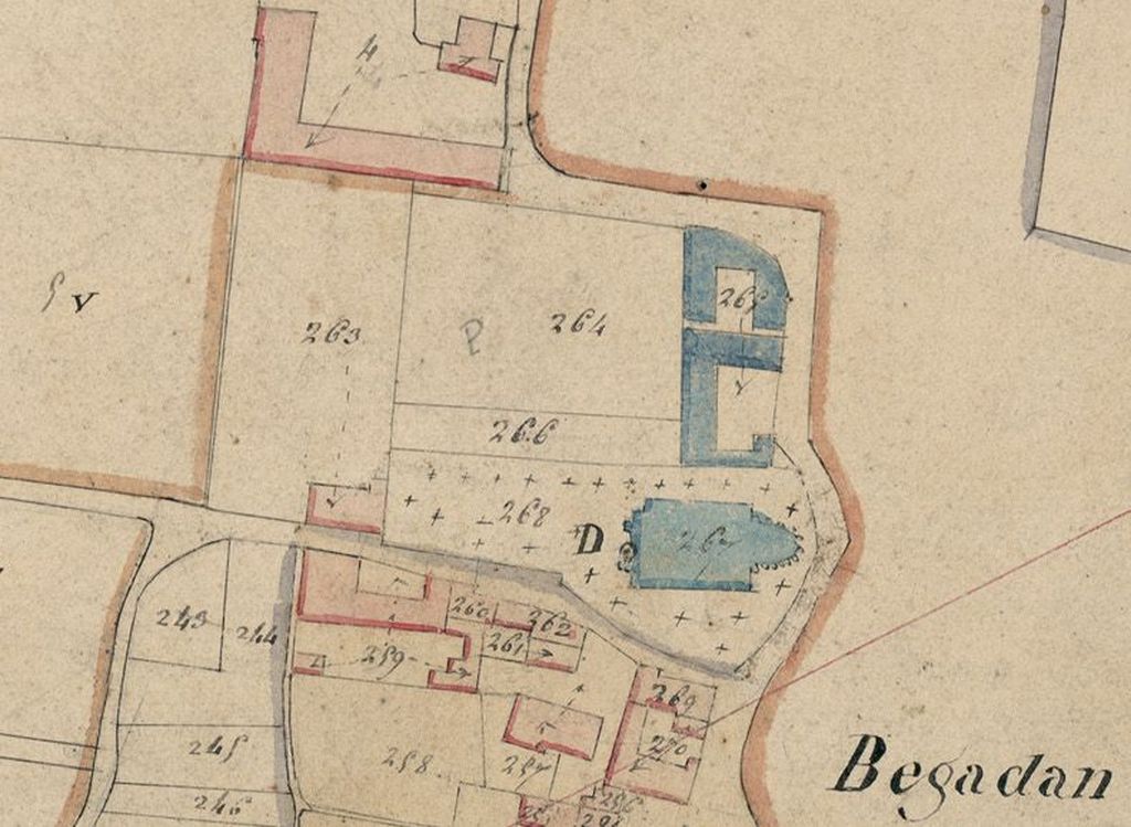 Extrait du plan cadastral, 1831.