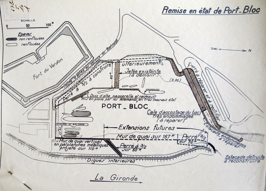 Plan, remise en état de Port-Bloc, s.d. [1946?].