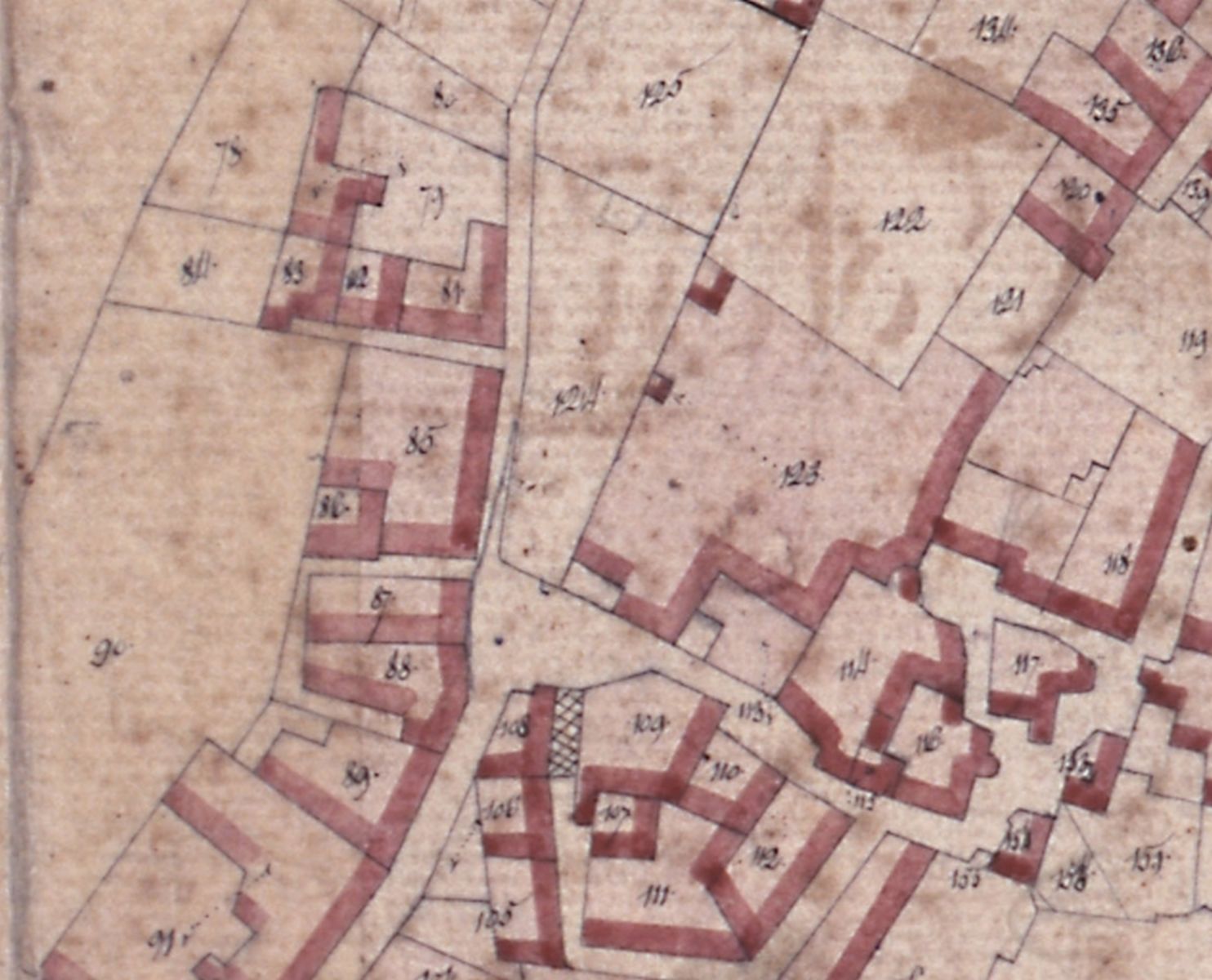 Extrait du cadastre de 1831, section C1 n°123.