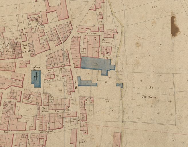 Extrait du plan cadastral de 1825 : parcelle 241.