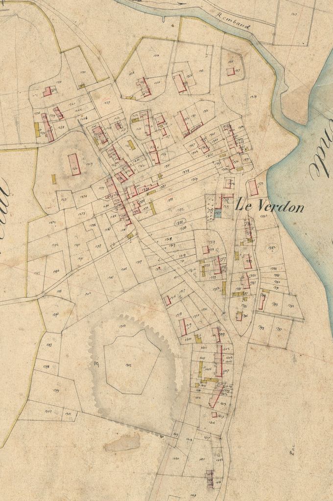 Extrait du plan cadastral de 1833 : section A1.