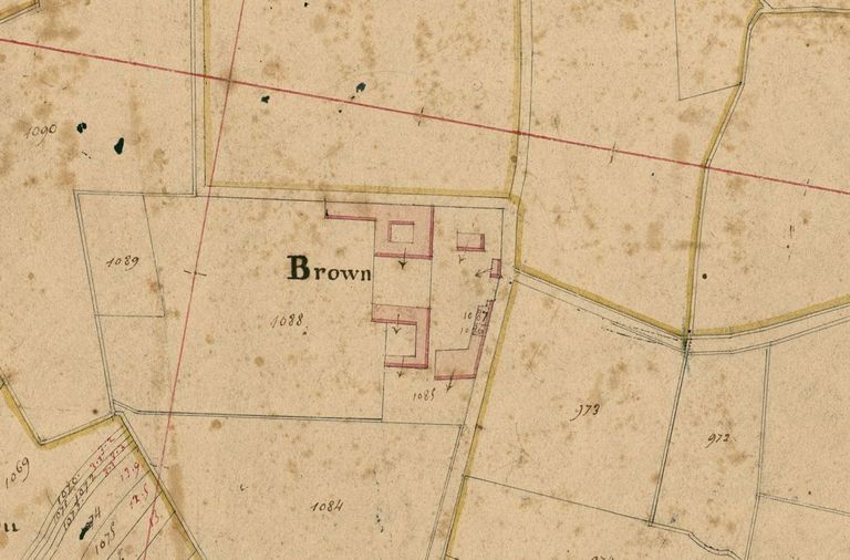 Extrait du plan cadastral, 1826, section E1.