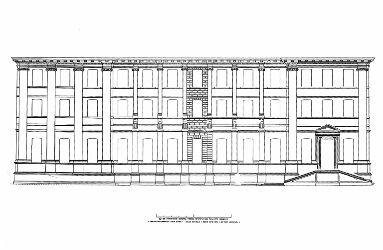 Bâtiment est. Elévation est. Restitution photogrammétrique.