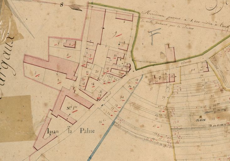 Extrait du plan cadastral de 1826.