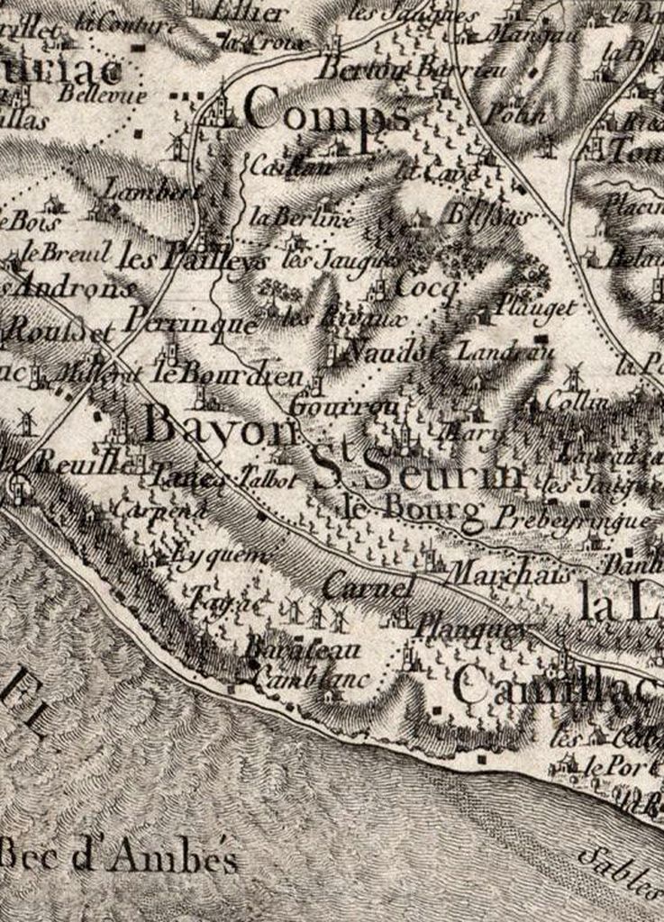 Extrait de la carte de Belleyme.