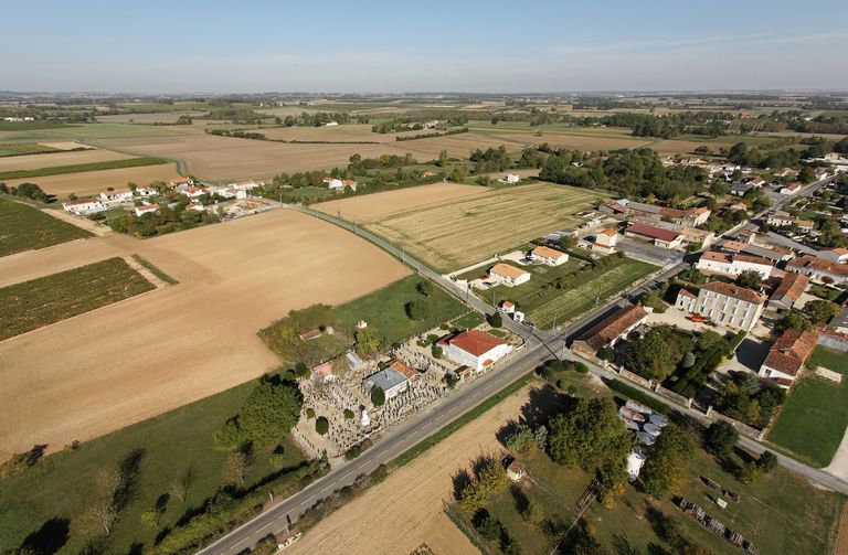 Vue aérienne de Chez-Audebert.