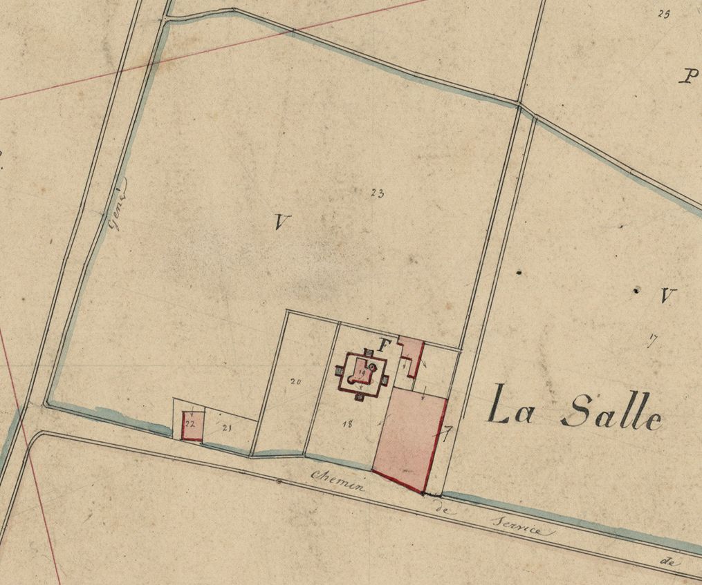 Extrait du plan cadastral napoléonien, section B : détail.