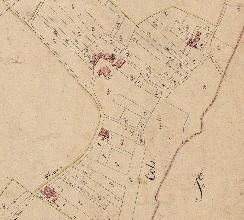 Extrait du plan cadastral, 1820, section A : parcelle 347.