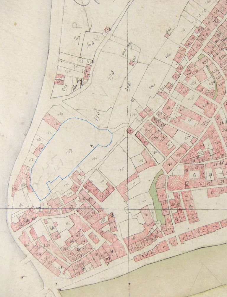 Extrait du plan cadastral de 1813, feuille C1.