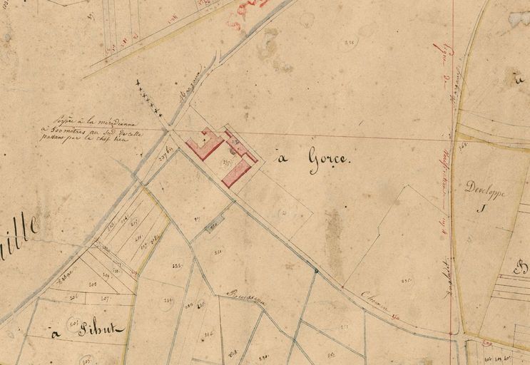 Extrait du plan cadastral de 1826, parcelle : 237.