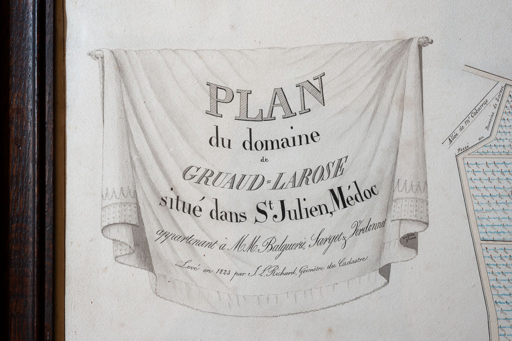 Plan du domaine en 1823 : détail du cartouche.