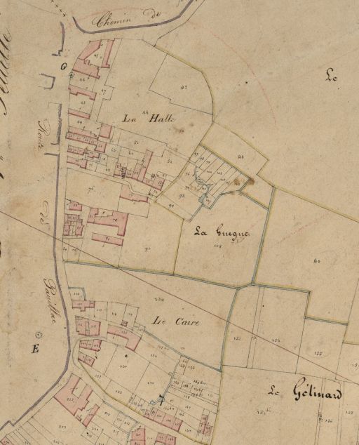 Extrait du plan cadastral de 1826 : parcelle 77.