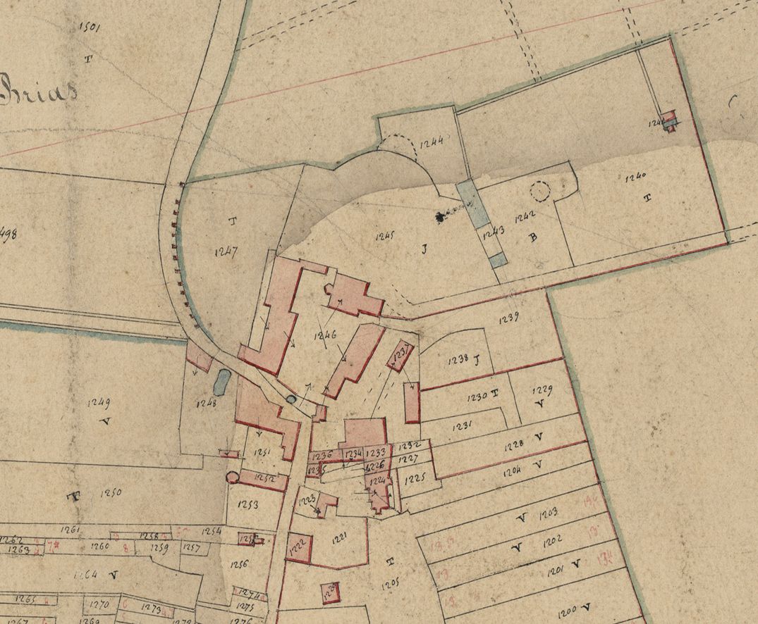 Extrait du plan cadastral de 1832, section B.