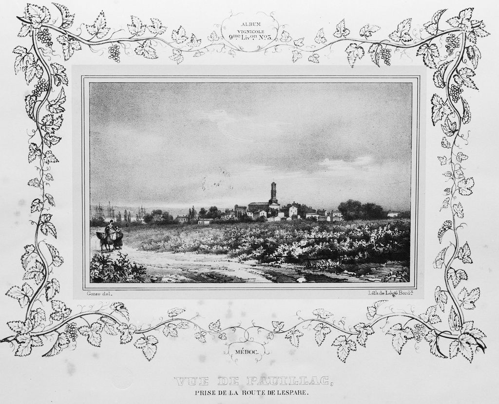 Pauillac. Lithographie, vers 1835.