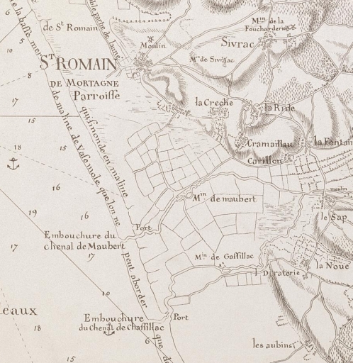 Maubert sur la carte de 1718 établie par Claude Masse.