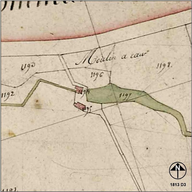 Extrait du cadastre de 1813, section D3.