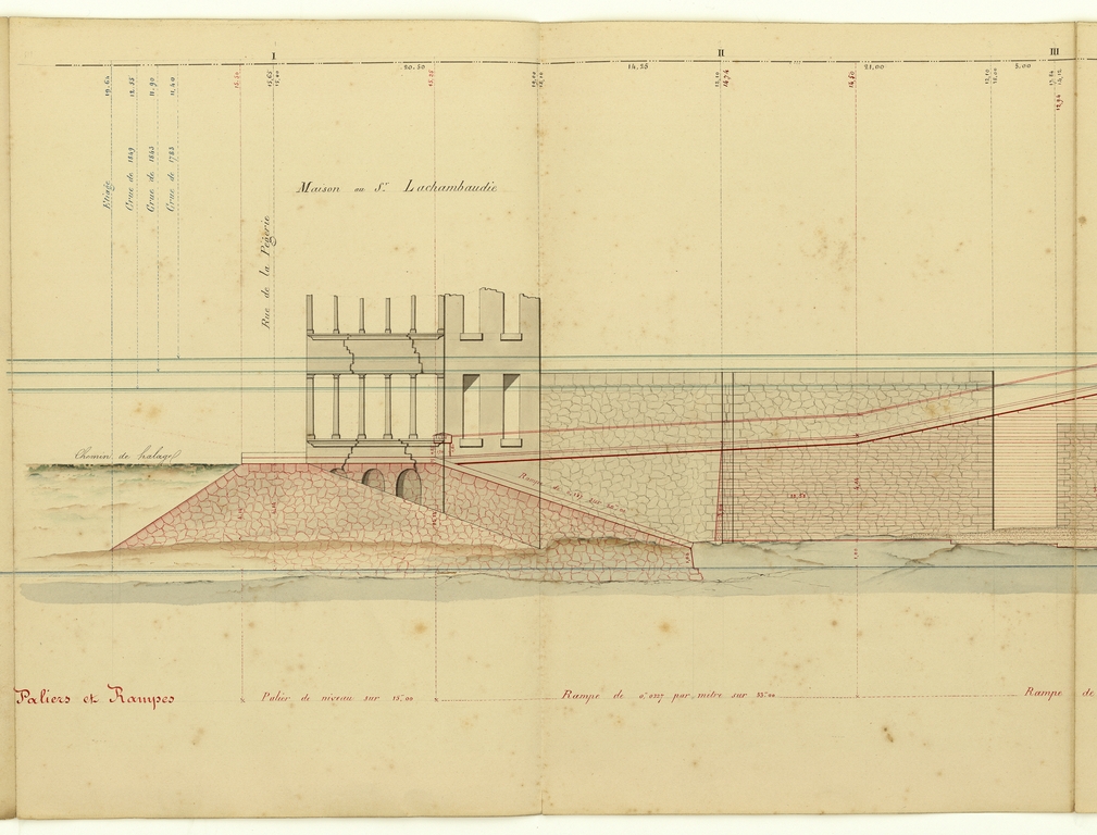 Projet d'aménagement du quai et du chemin de halage au droit de la rue de la Pégerie, rive gauche de la Vézère, à Montignac.