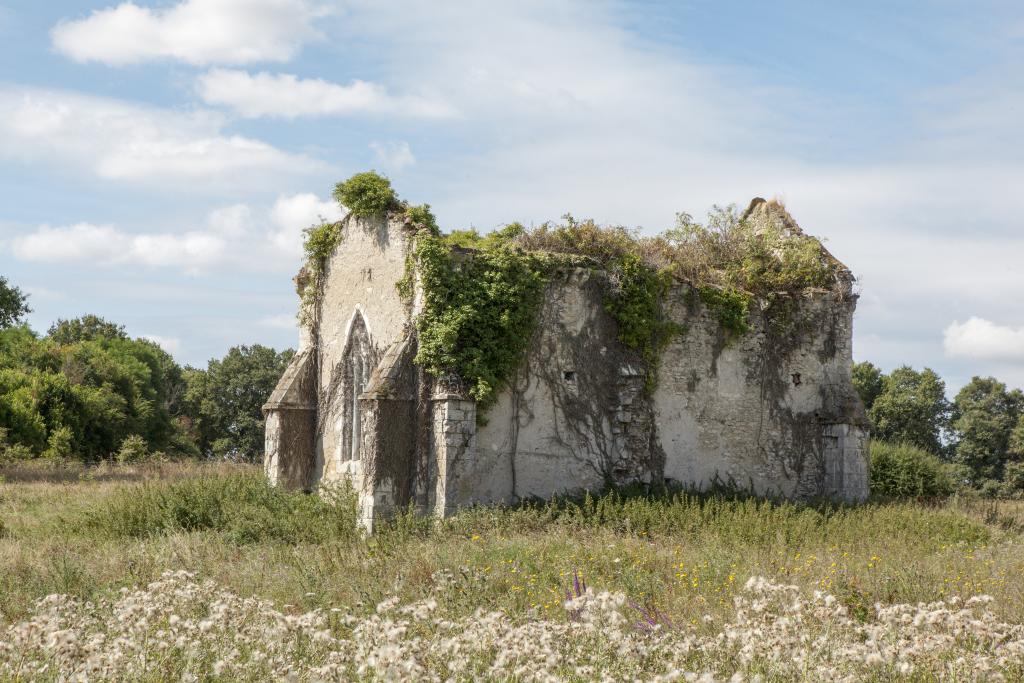 La chapelle Saint-Jean à Graillé. Élévation nord, vue d'ensemble.