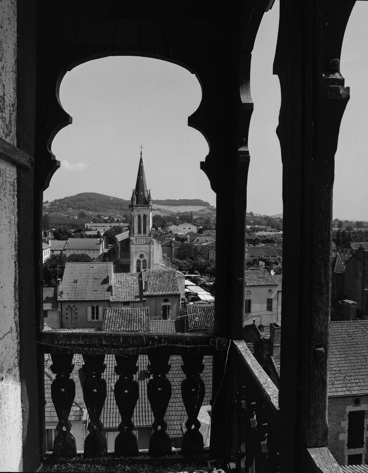 Vue vers le nord, depuis le belvédère du château Solar (mairie).