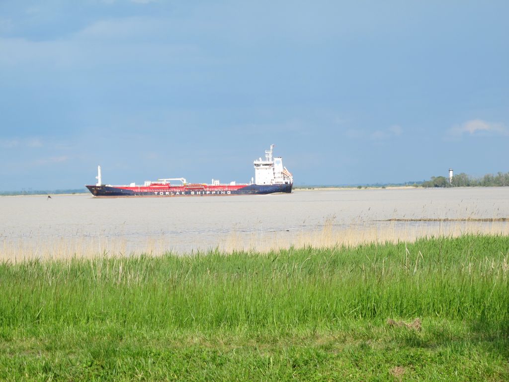 Navire Torlak Shipping descendant l'estuaire.