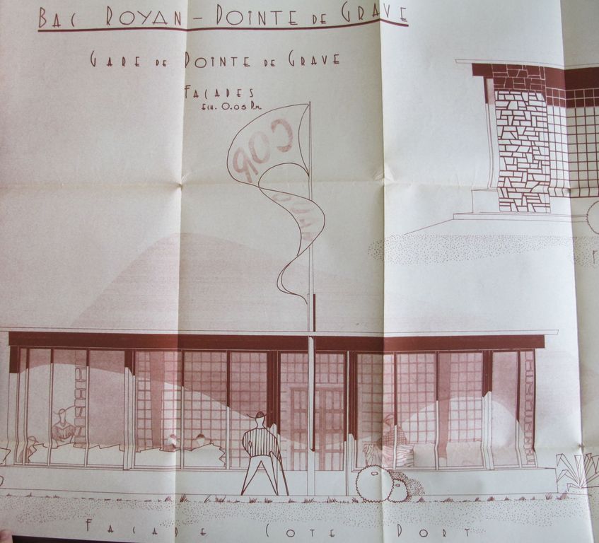 Dessin des façades : façade côté port.