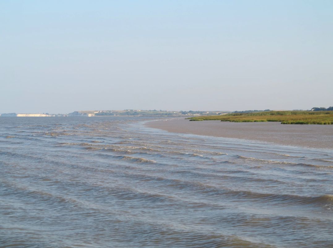 Les rives de l'estuaire à Mortagne, en direction du nord-ouest.