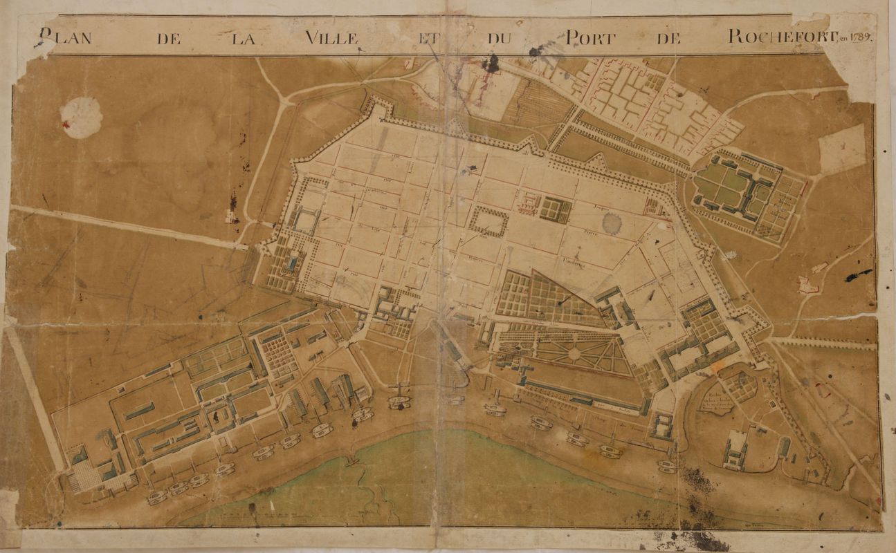 L'arsenal sur un plan de la ville en 1789.