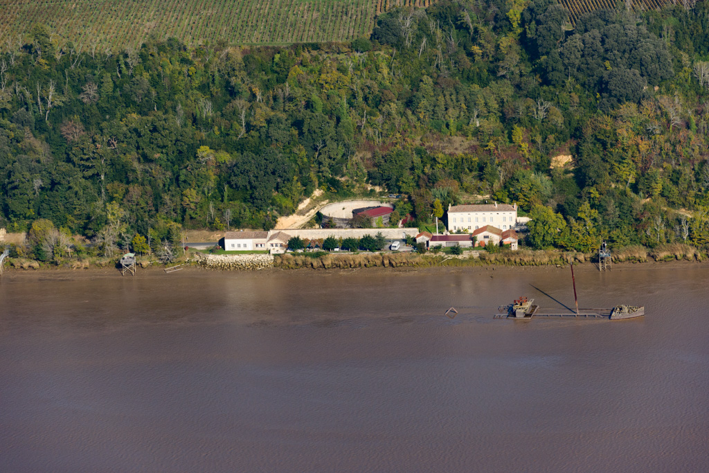 Vue aérienne depuis le sud-ouest.