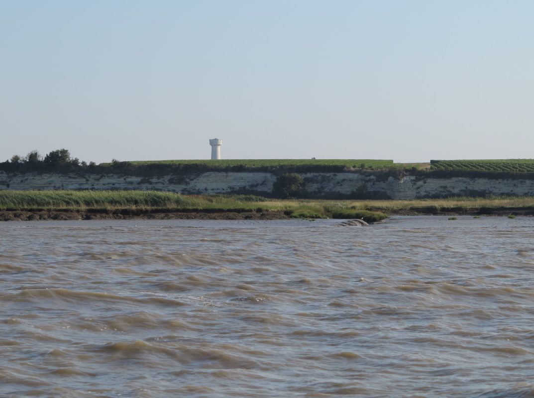 Marais et falaises près de la Motte Ronde vus depuis l'estuaire.