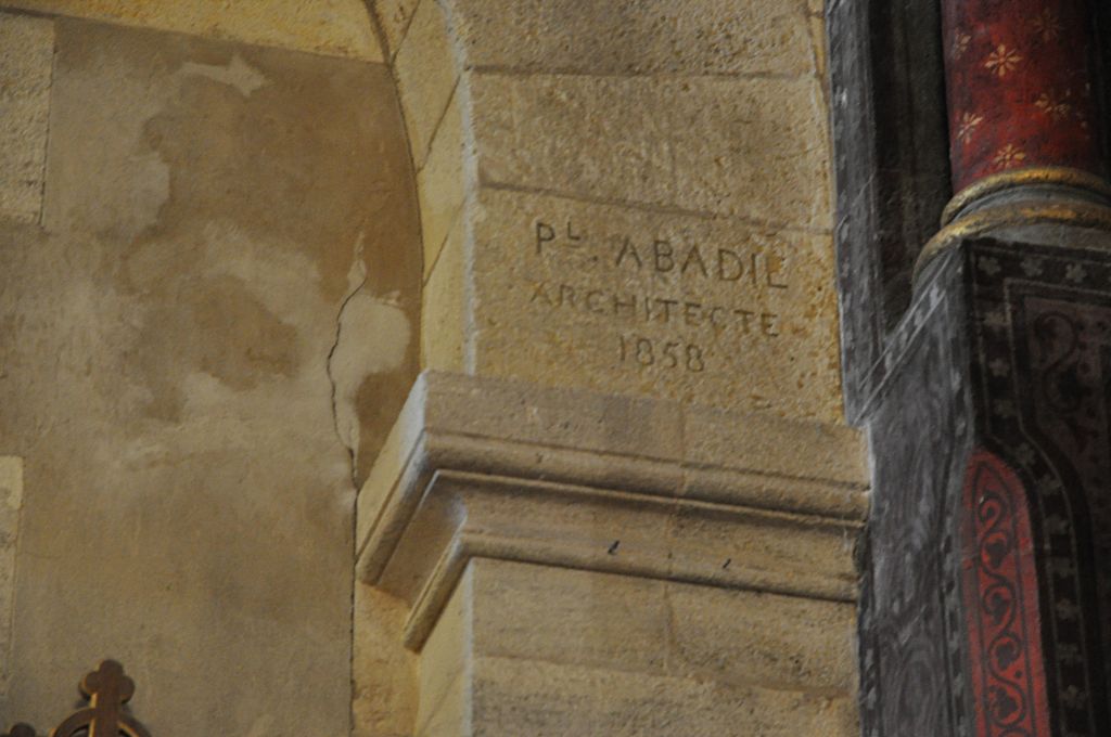 Chapelle de la Vierge : signature : 