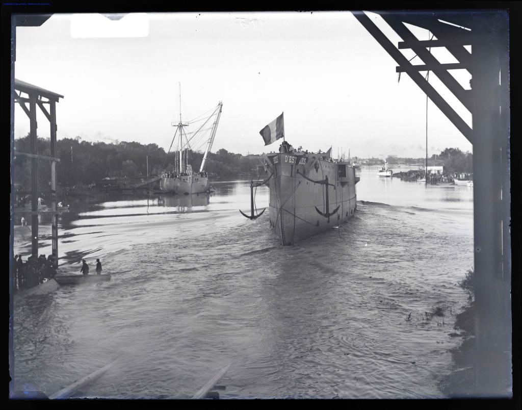 Lancement du croiseur D’Estrées le 21 octobre 1897.