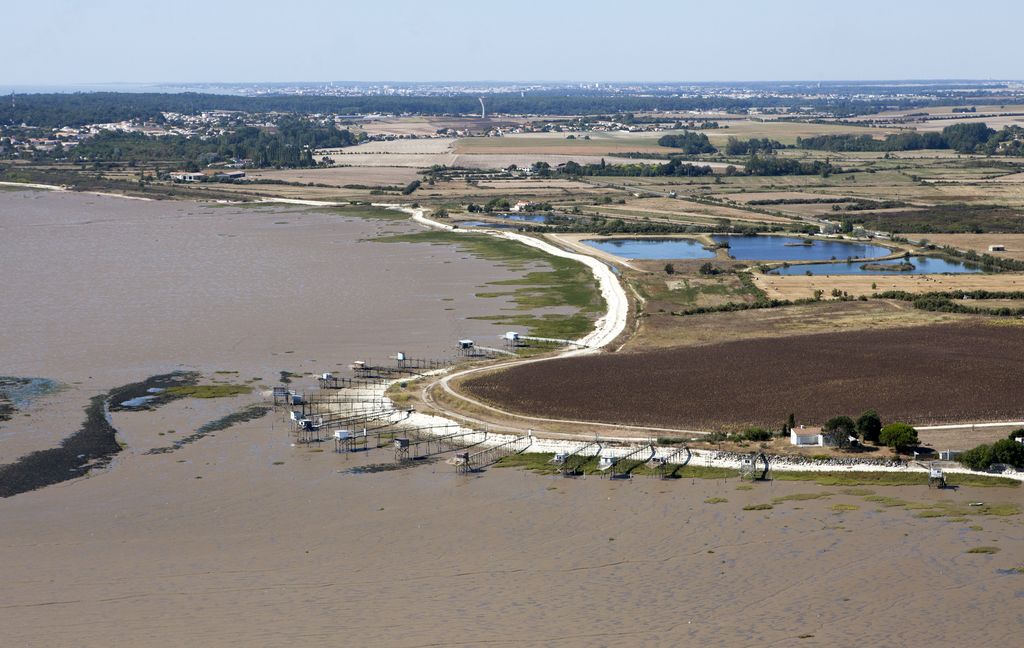 La pointe de Port Maran, vue aérienne en direction du nord.