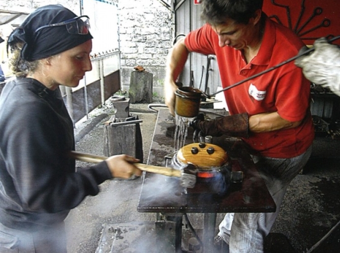 Cerclage à chaud d'un cap de mouton.