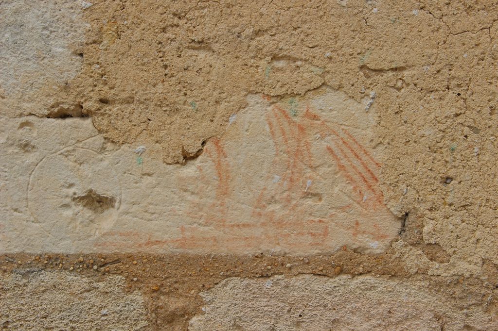 Chais : graffiti représentant un bateau, pigment (parcelle 230).