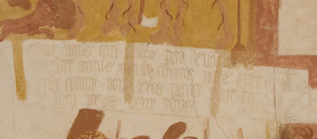 Inscription en-dessous des morts dans la chapelle adossée à l'église d'Antigny.