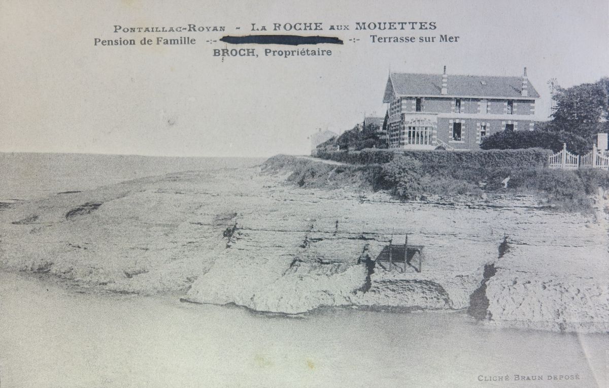 La villa sur une carte postale du début du 20e siècle.