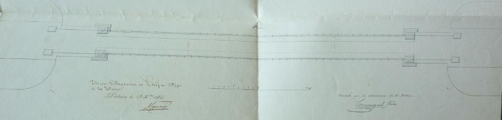 Pont de Vicq-sur-Gartempe, plan, Escarraguel frères, 1837.