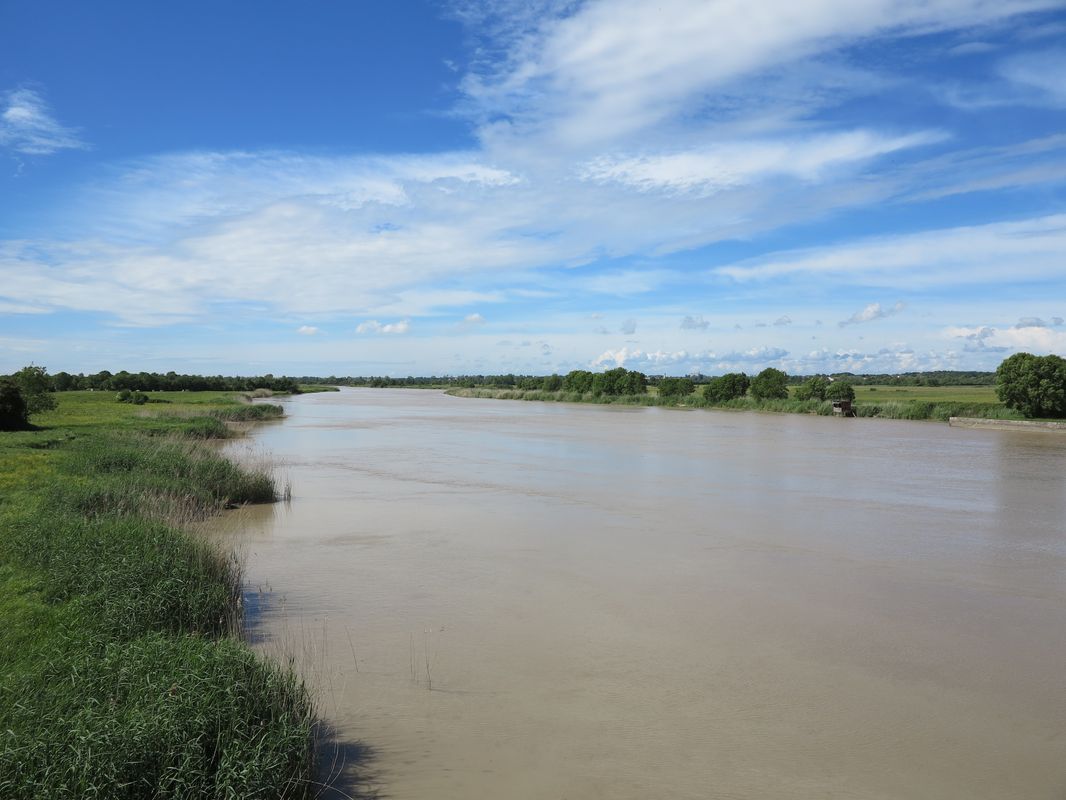 La Charente en aval du pont.