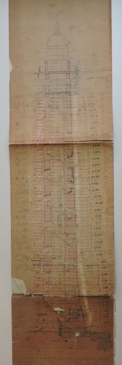 Plan du nouveau phare de la Coubre construit en 1905.