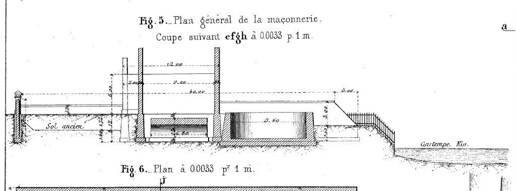 Le quai sur la Gartempe est figuré sur la coupe de l'usine à gaz, parue dans Les annales industrielles, 1880 planche 7-8, figure 5-1.