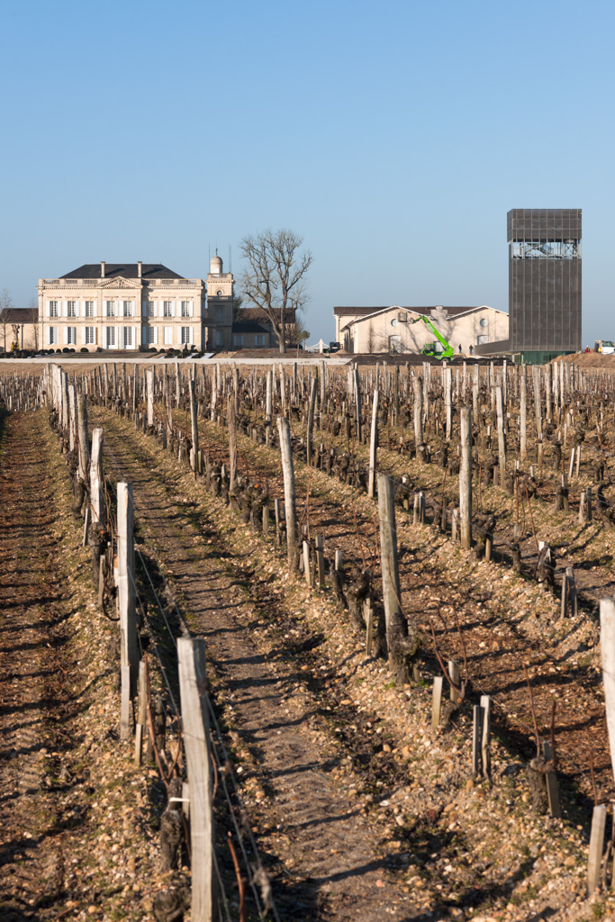 Vue de la tour-belvédère en construction en 2015.