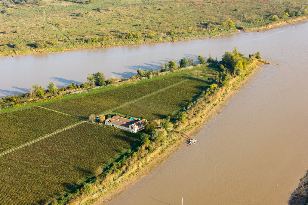 Vue aérienne depuis le nord-ouest.