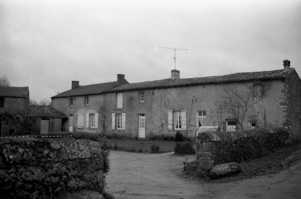 Cour fermée par des murets.