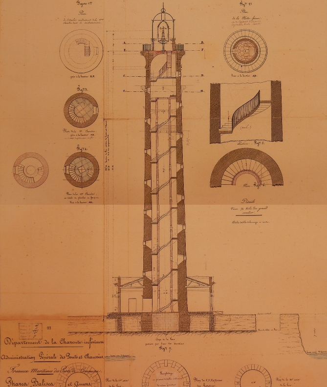 Coupe et détails d'exécution, 1832.