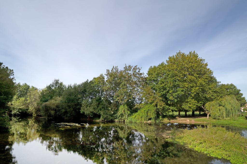 Vue sur la Boutonne depuis la rue du port.