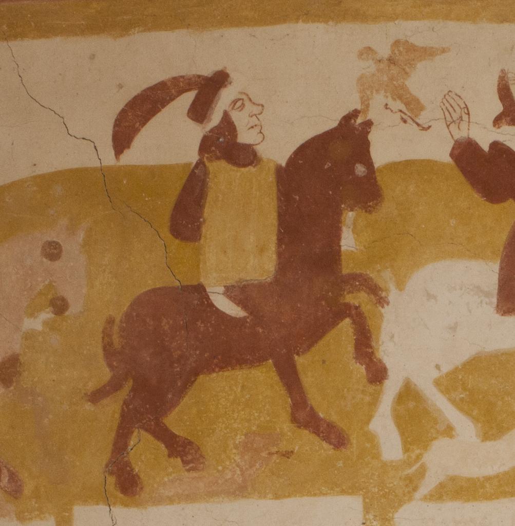 Le deuxième cavalier dans la chapelle Sainte-Catherine adossée à l'église d'Antigny.